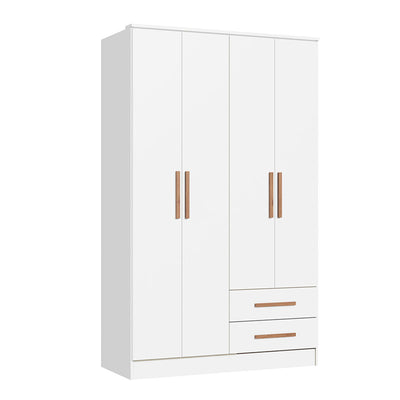 Closet Pequim 4 Puertas 2 Cajones Blanco