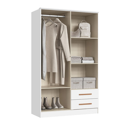 Closet Pequim 4 Puertas 2 Cajones Blanco