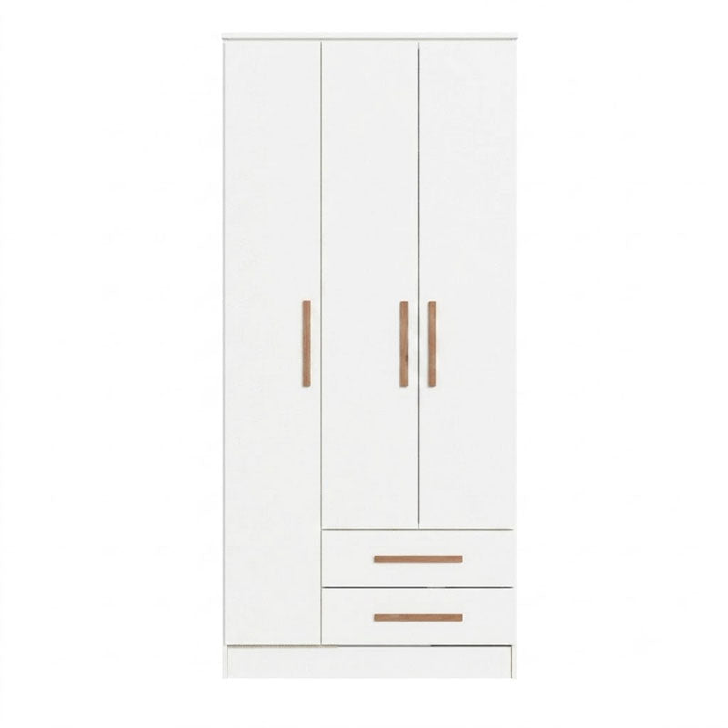 Closet Pequim 3 Puertas 2 Cajones Blanco
