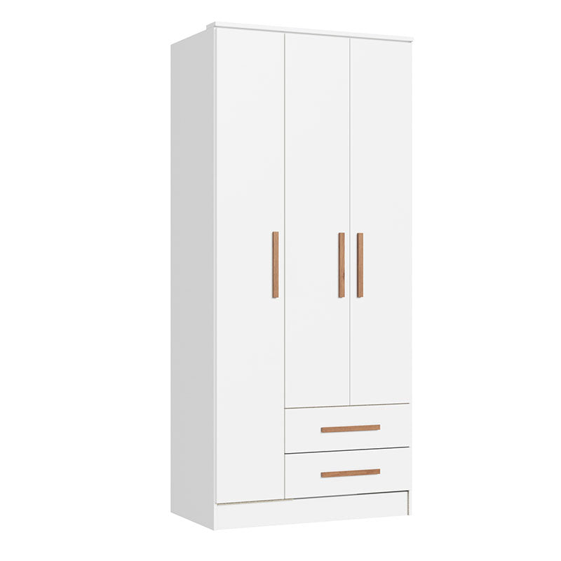 Closet Pequim 3 Puertas 2 Cajones Blanco