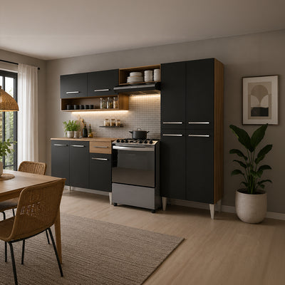 Cocina Modular Emilly Oscuro