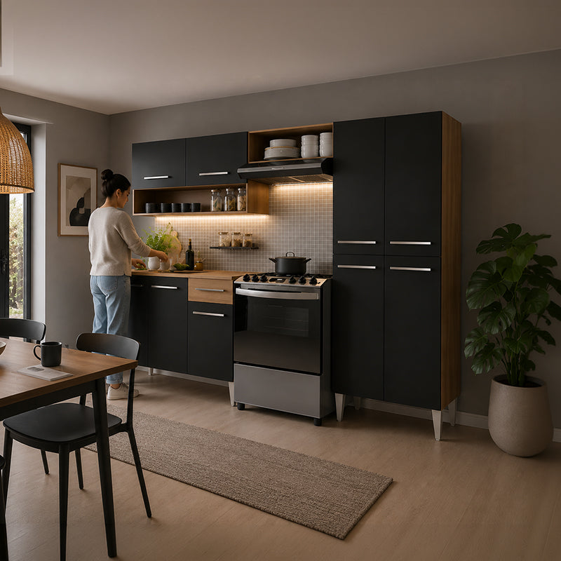 Cocina Modular Emilly Oscuro