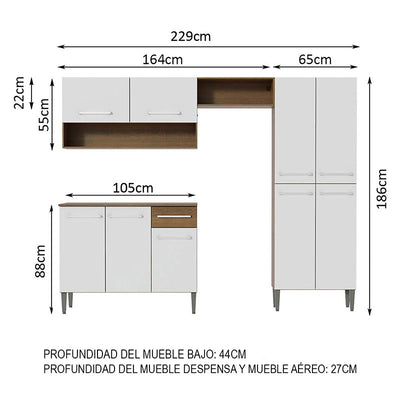 Cocina Modular Emilly Claro