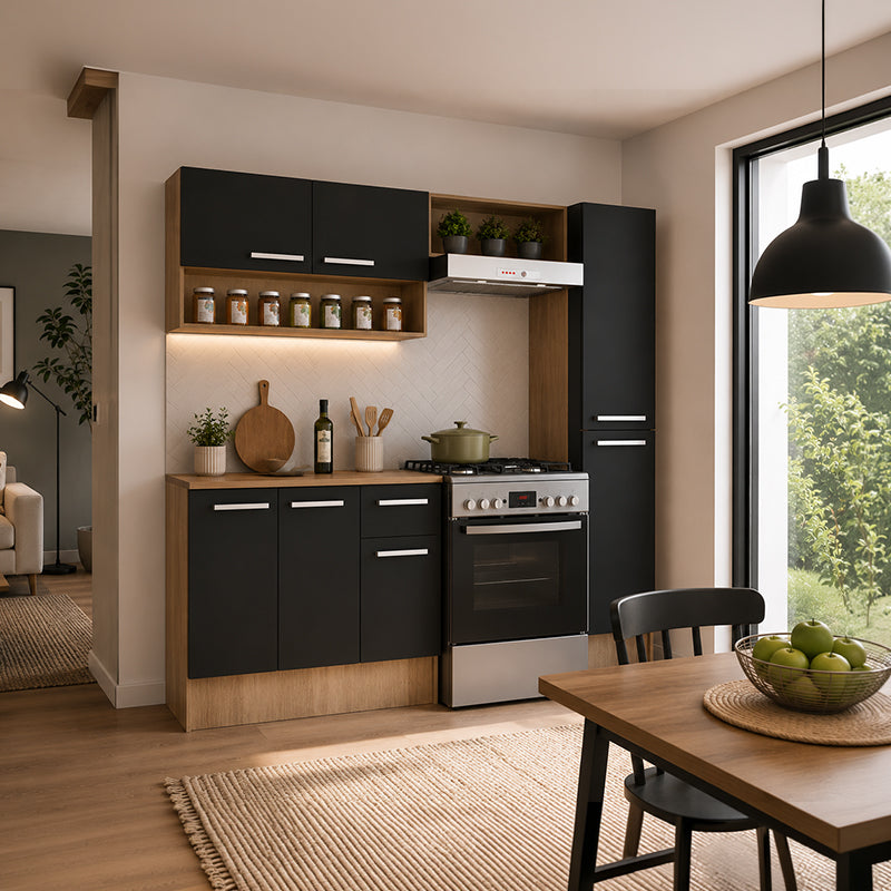 Cocina Modular Madri Simple Negro