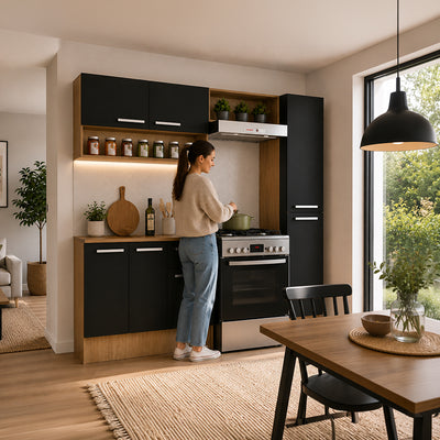 Cocina Modular Madri Simple Negro