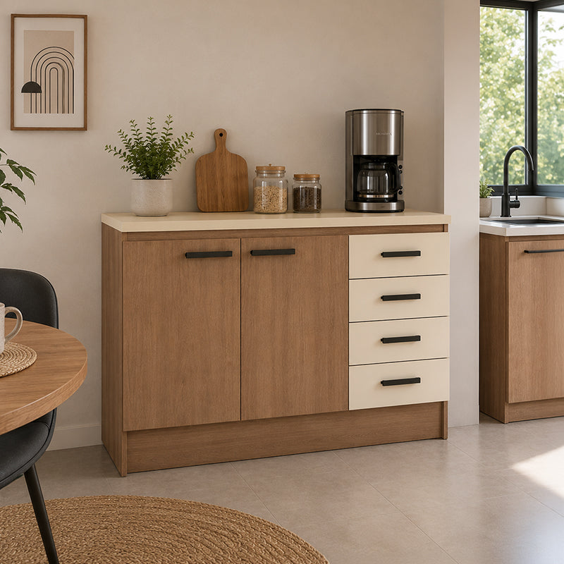 Mueble Base Mia 120 Cm Beige