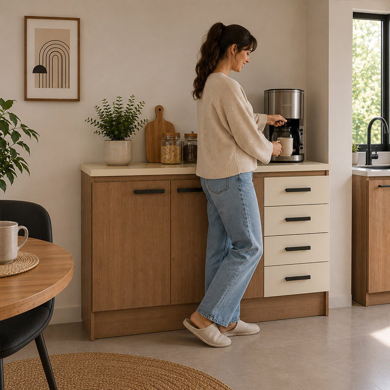 Mueble Base Mia 120 Cm Beige