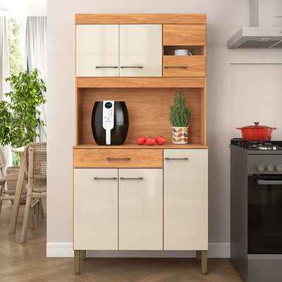 Kit Cocina Carla Beige 1 Puerta 6 Cajones