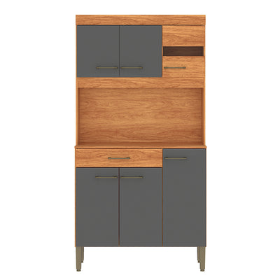 Kit Cocina Carla Grafito 1 Puerta 6 Cajones
