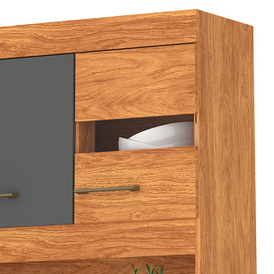 Kit Cocina Carla Grafito 1 Puerta 6 Cajones