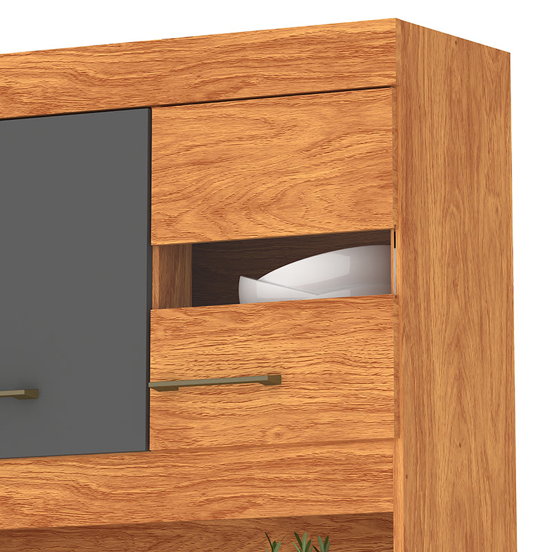 Kit Cocina Carla Grafito 1 Puerta 6 Cajones