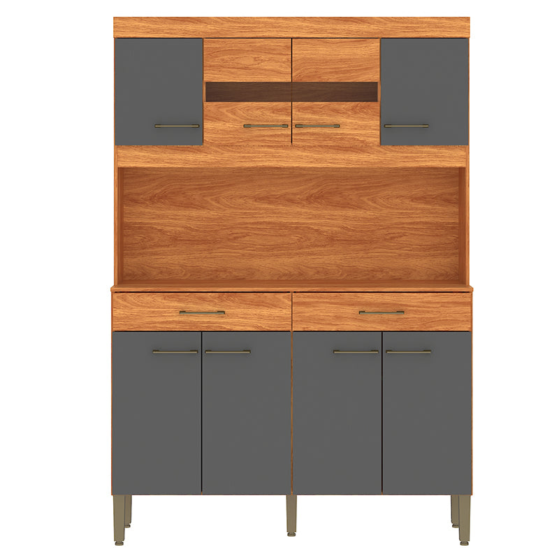 Kit Cocina Laura Grafito 8 Puertas 2 Cajones