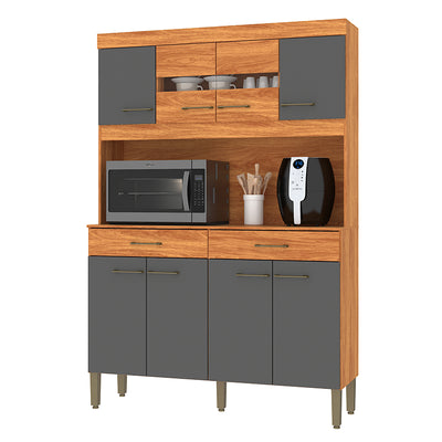 Kit Cocina Laura Grafito 8 Puertas 2 Cajones