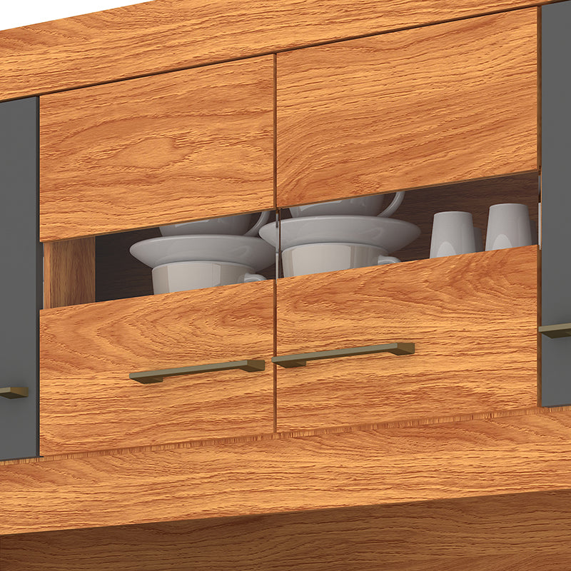 Kit Cocina Laura Grafito 8 Puertas 2 Cajones