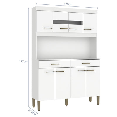 Kit Cocina Laura Blanca 8 Puertas 2 Cajones
