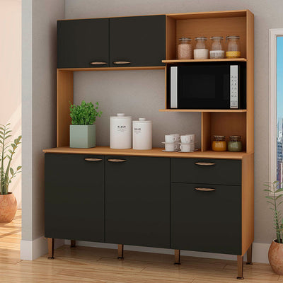 Kit Cocina Bella Gris 4 Puerteas 2 Cajones