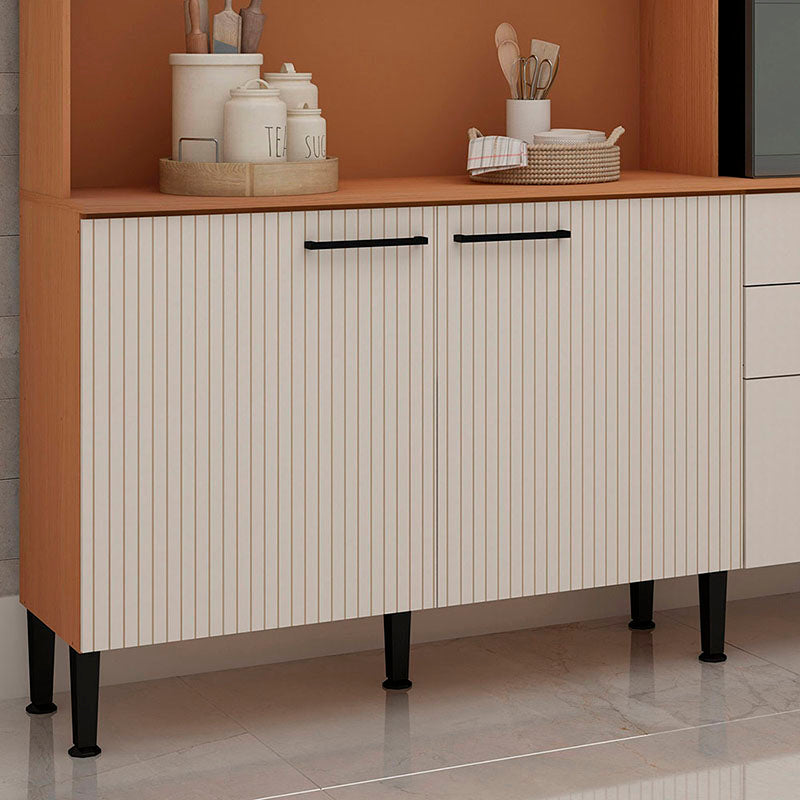 Kit Cocina Fiori Café 4 Puertas 3 Cajones