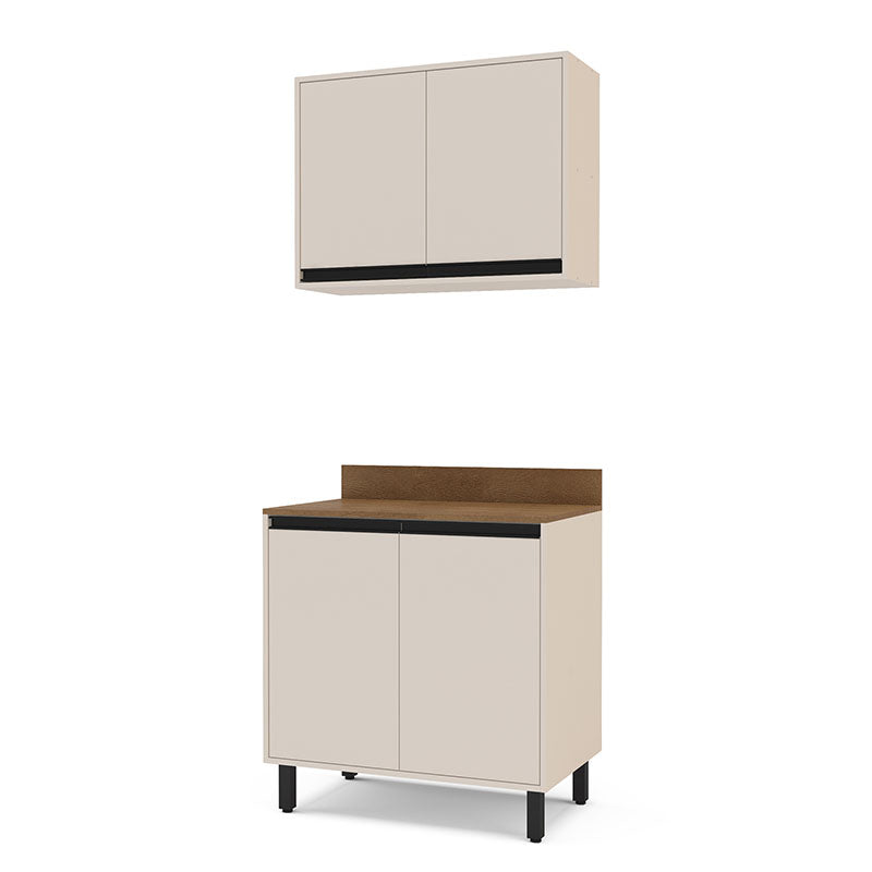 Mueble Koya Base 2 Puertas + Mueble Aéreo 2 Puertas