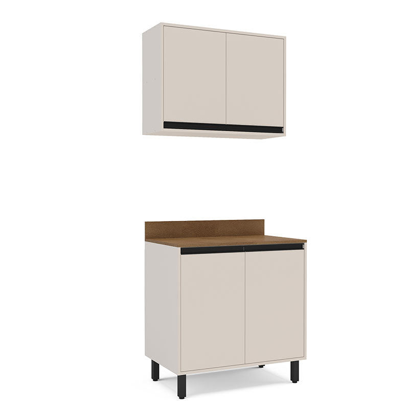 Mueble Koya Base 2 Puertas + Mueble Aéreo 2 Puertas