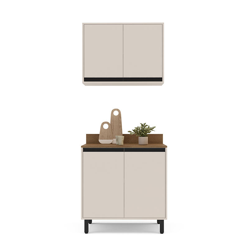 Mueble Koya Base 2 Puertas + Mueble Aéreo 2 Puertas