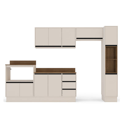 Cocina Modular Koya Premier 10 Puertas 3 Cajones Beige