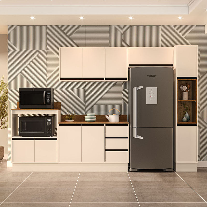 Cocina Modular Koya Premier 10 Puertas 3 Cajones Beige