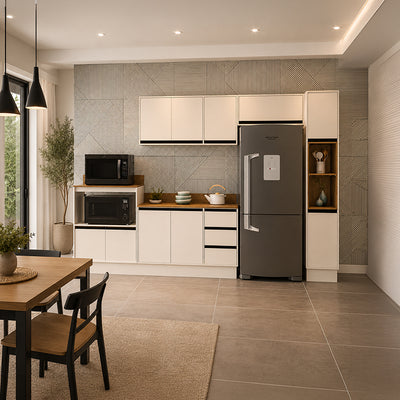 Cocina Modular Koya Premier 10 Puertas 3 Cajones Beige