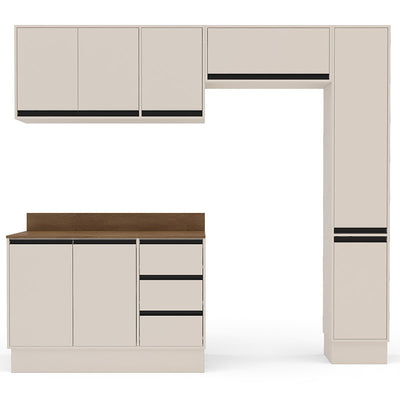 Cocina Modular Koya Premier 8 Puertas 3 Cajones Beige