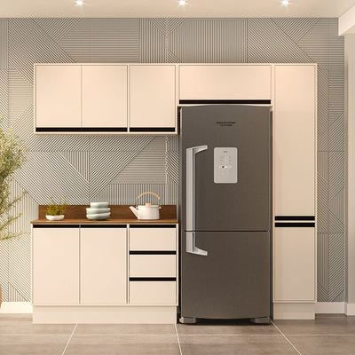 Cocina Modular Koya Premier 8 Puertas 3 Cajones Beige