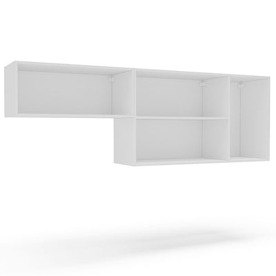 Mueble Aéreo Perola 4 Puertas Blanco/Café