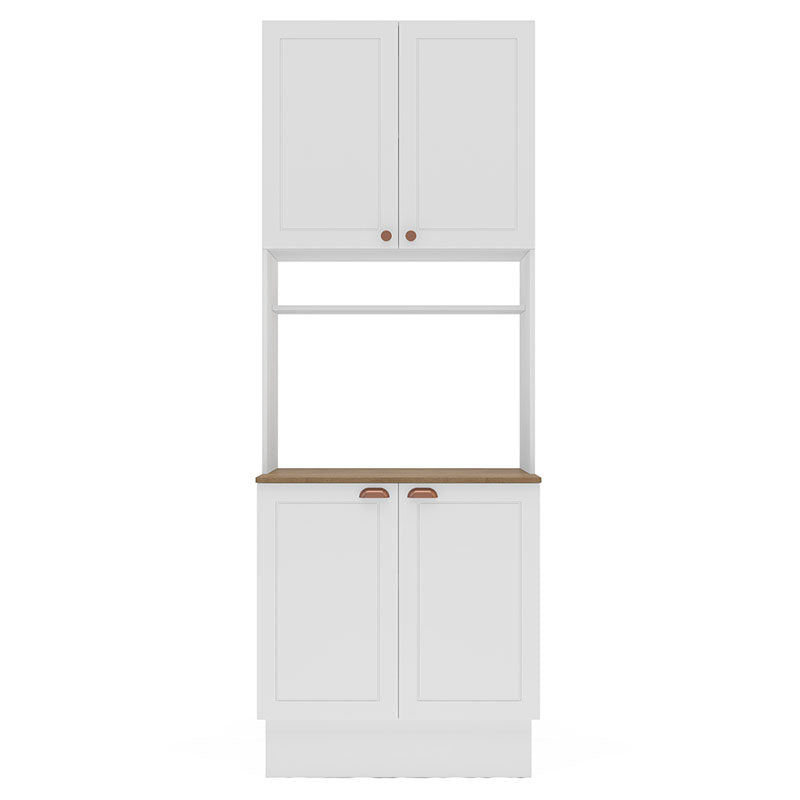 Despensa Perola 4 Puertas Blanco/Café
