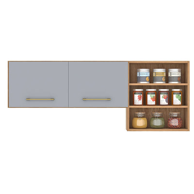 Mueble Cocina Aereo Alba 2 Puertas Café/Gris