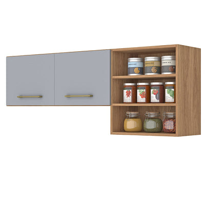 Mueble Cocina Aereo Alba 2 Puertas Café/Gris