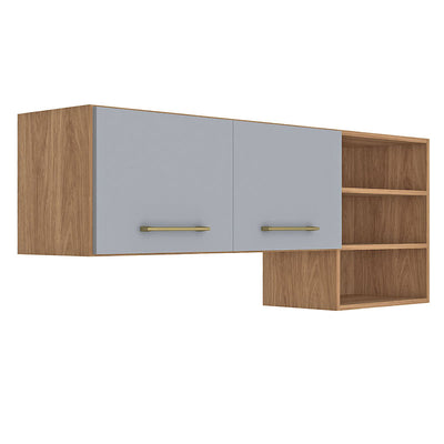 Mueble Cocina Aereo Alba 2 Puertas Café/Gris