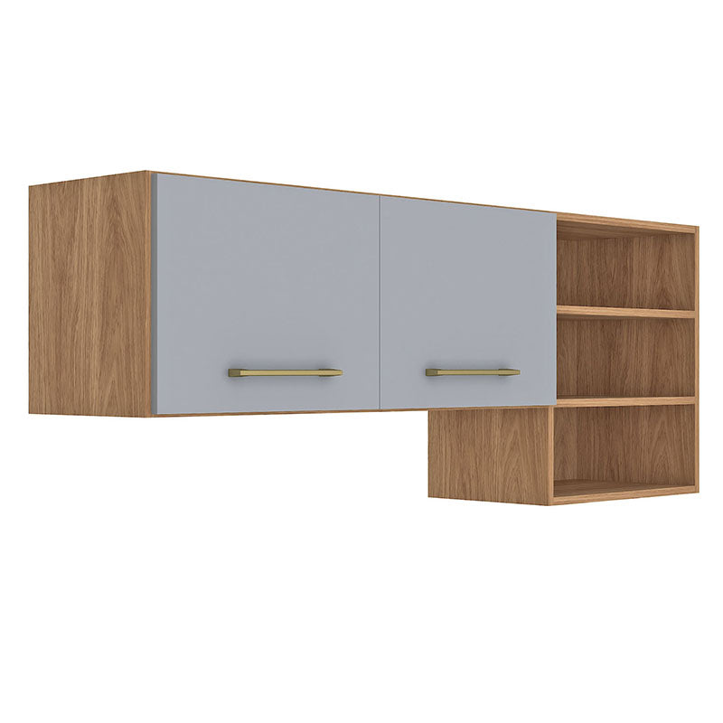 Mueble Cocina Aereo Alba 2 Puertas Café/Gris