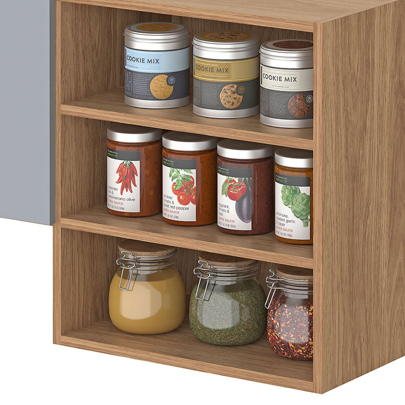 Mueble Cocina Aereo Alba 2 Puertas Café/Gris