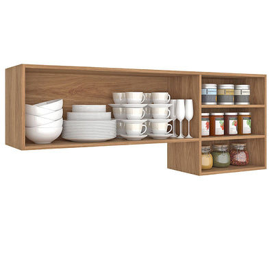 Mueble Cocina Aereo Alba 2 Puertas Café/Gris