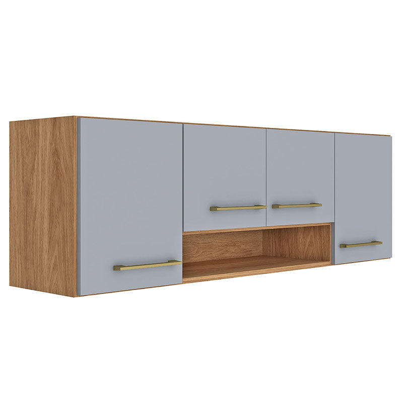 Mueble Cocina Aereo Alba 4 Puertas Café/Gris