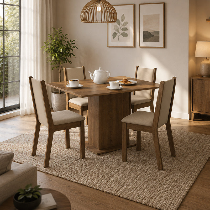 Comedor Celine Leone 4 Sillas