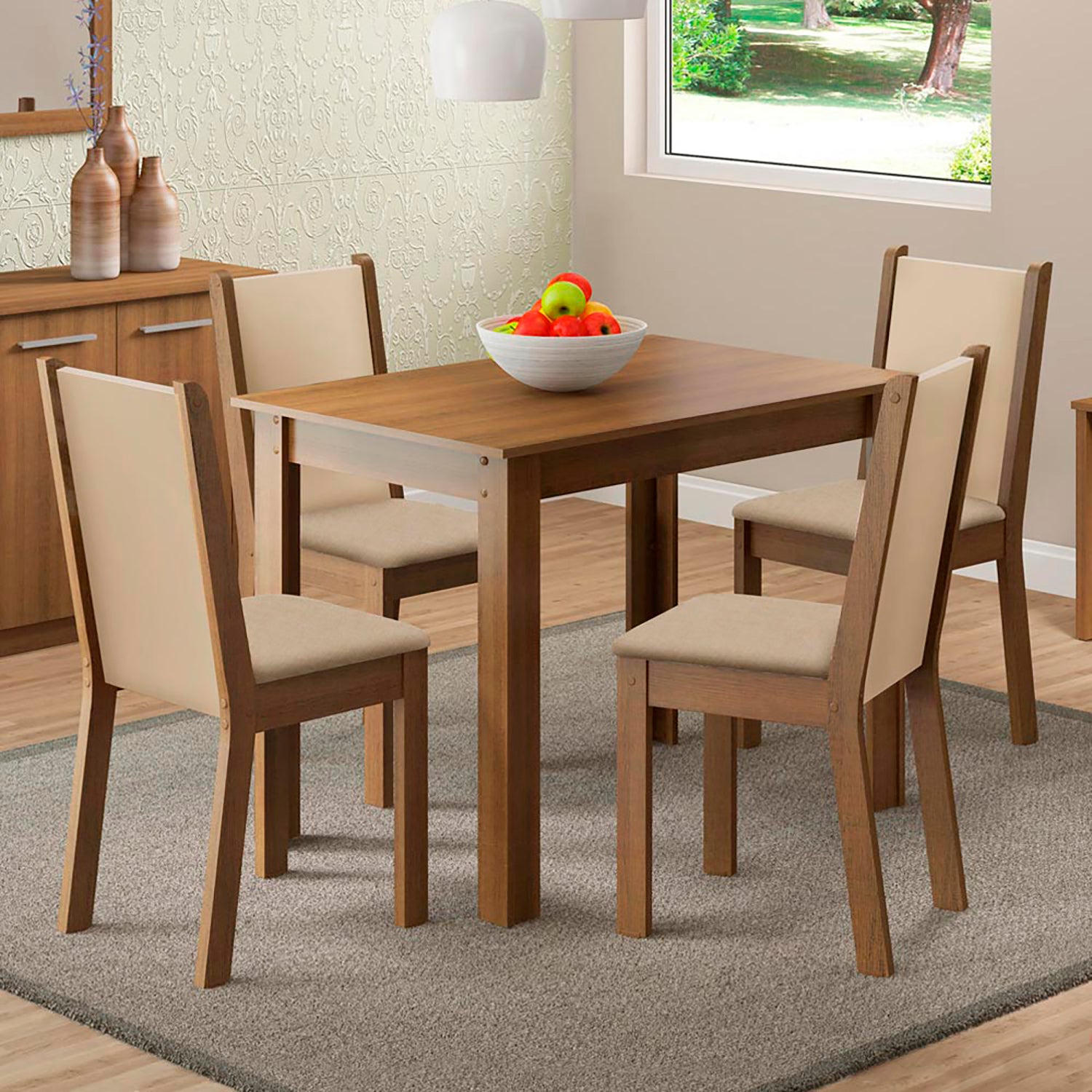 Comedor Luna Leone 4 Sillas