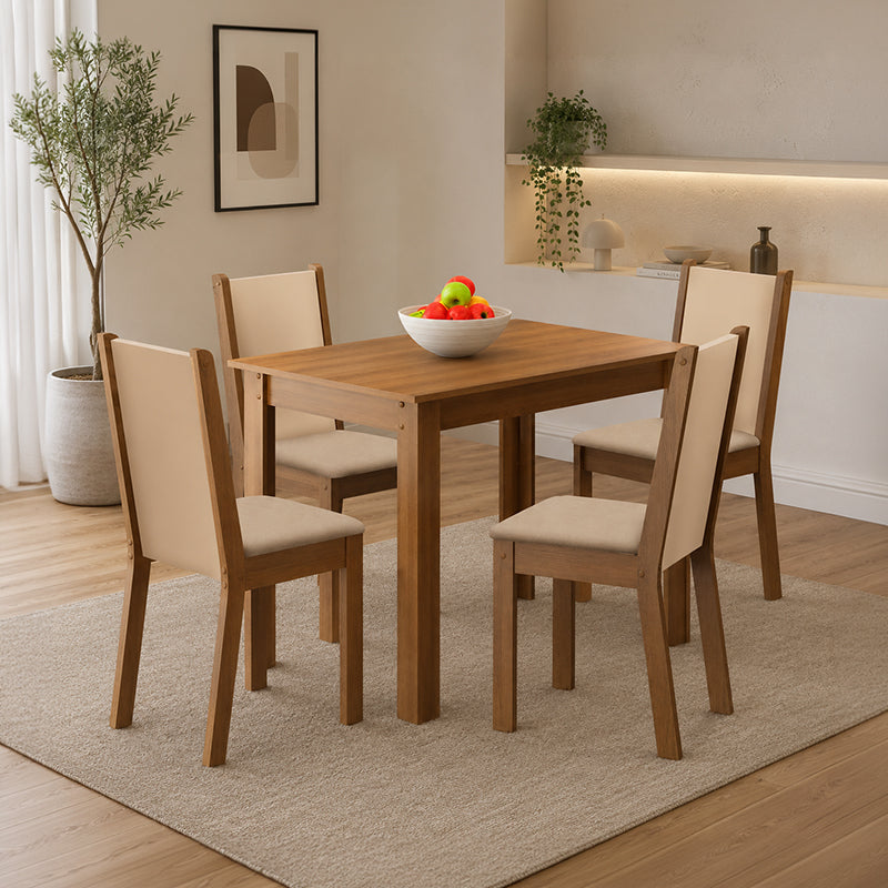 Comedor Luna Leone 4 Sillas