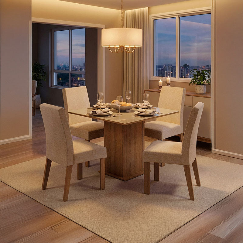 Comedor Linda Fiore 4 Sillas