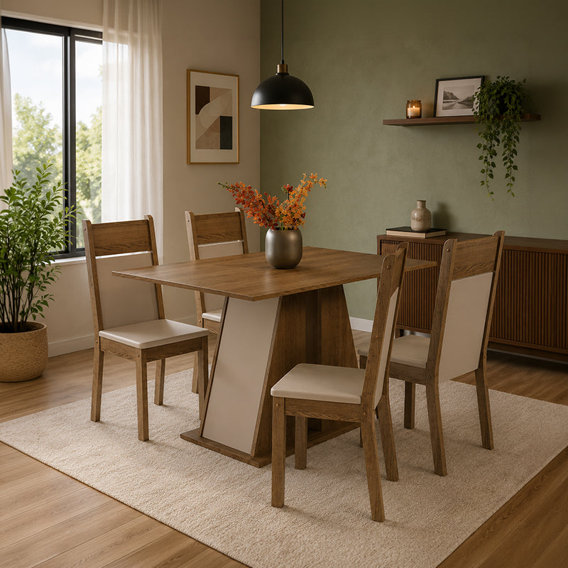 Comedor Angela Morello 4 Sillas