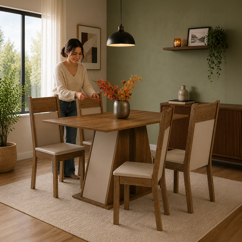 Comedor Angela Morello 4 Sillas