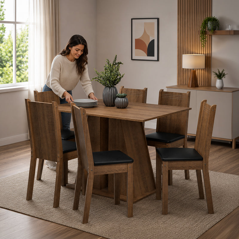 Comedor Angelo Luz 6 Sillas