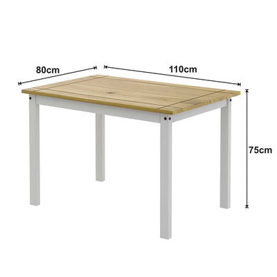 Comedor Madera Lucia Blanco 4 Sillas
