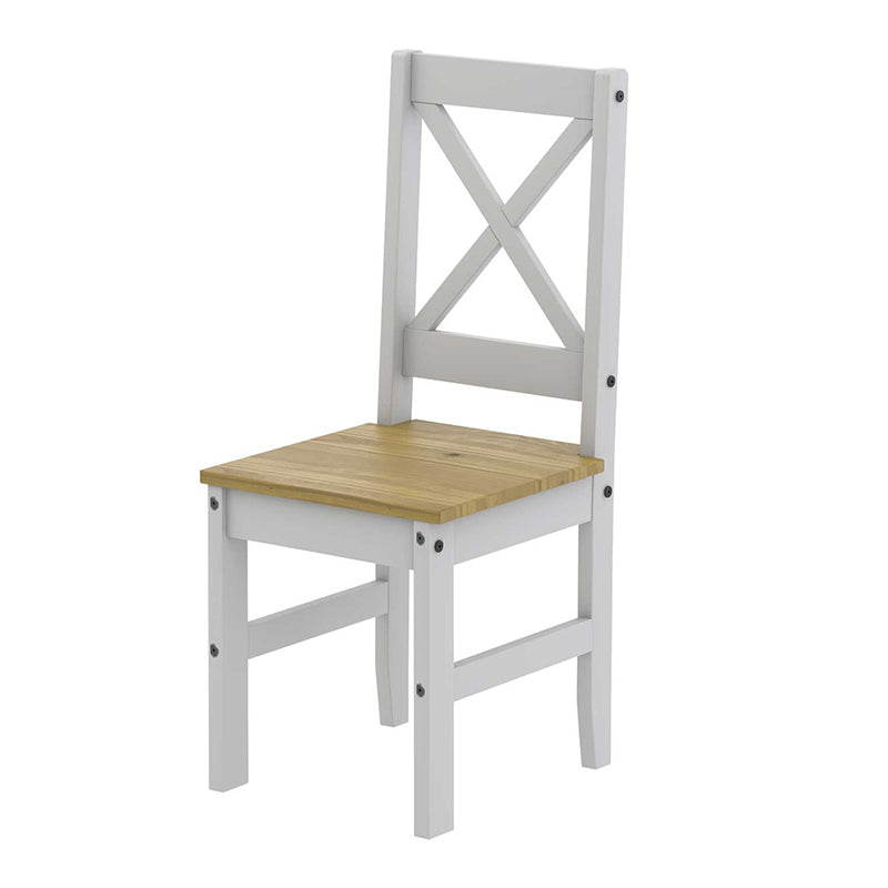 Comedor Madera Lucia Blanco 4 Sillas