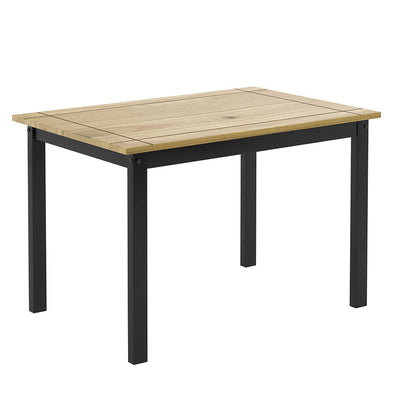 Comedor Madera Lucia Negro 4 Sillas