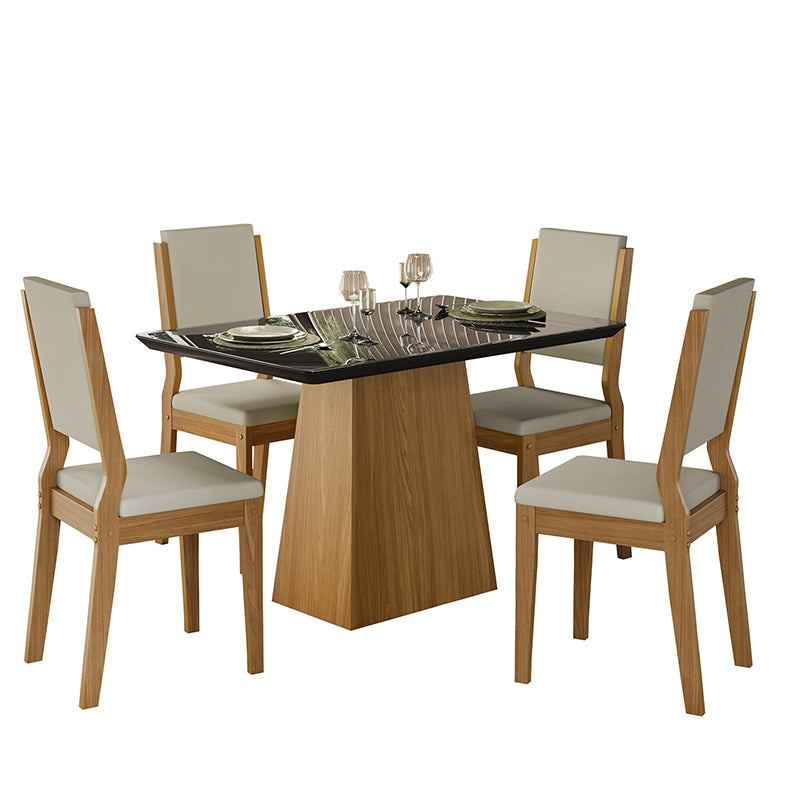 Comedor Barbi Carol Claro 4 Sillas