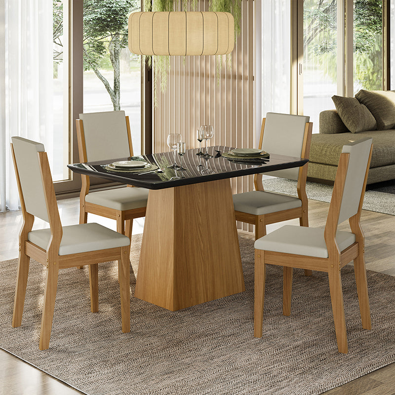 Comedor Barbi Carol Claro 4 Sillas